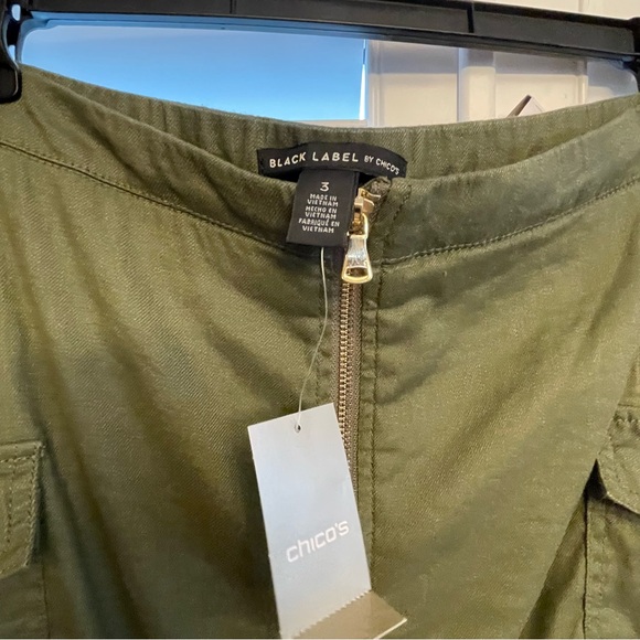 Chico's Black Label Khaki Zip Skirt - Picture 4 of 7